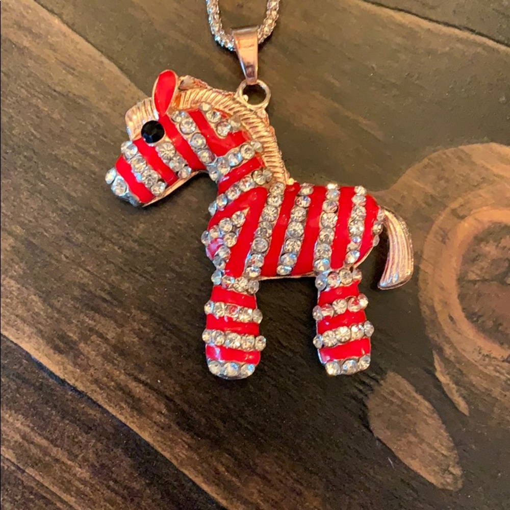 NWT 🦓 zebra necklace